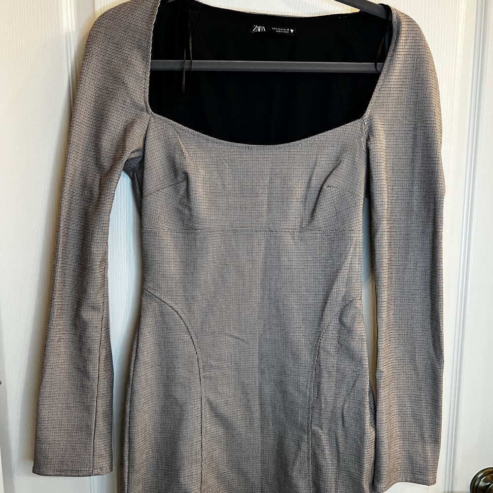 Zara size Small small plaid print dress